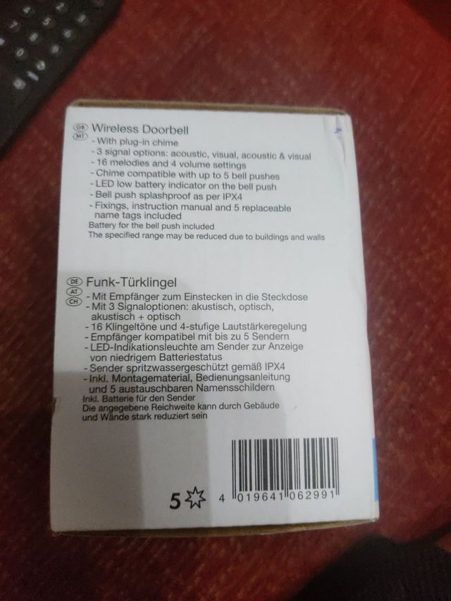 Timbre inalámbrico silver crest nuevo a estrenar