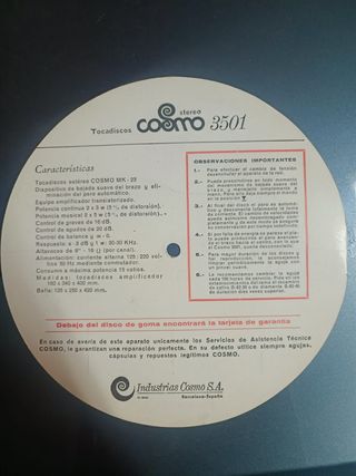 Tocadiscos antiguo