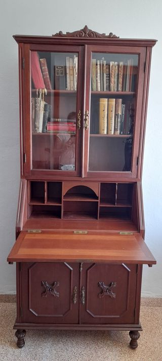 Secreter con vitrina biblioteca