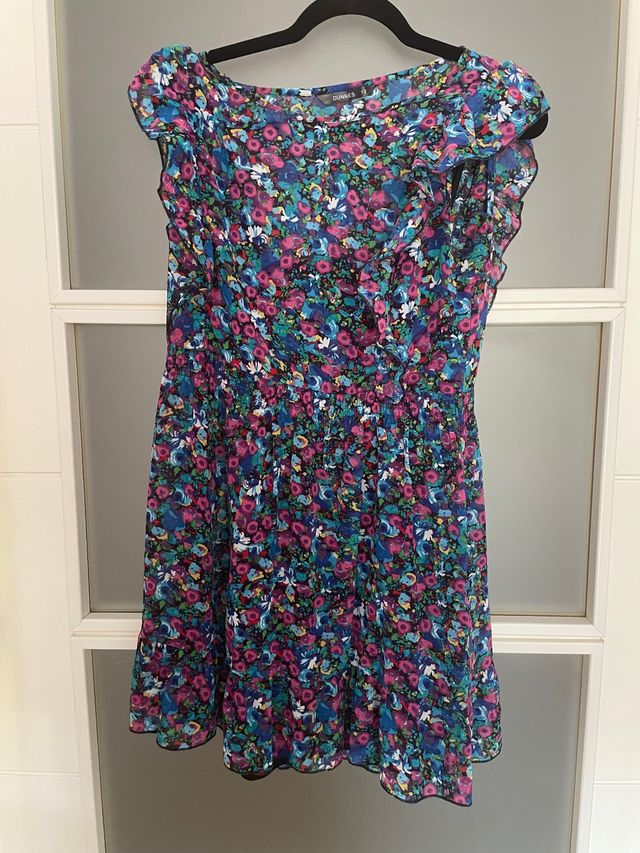 Vestido gasa flores dunnes Stores