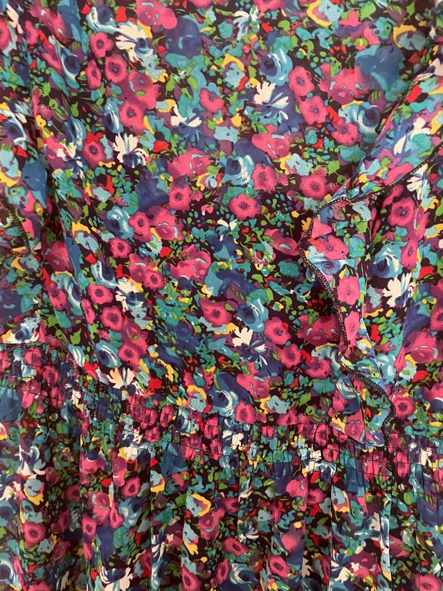 Vestido gasa flores dunnes Stores