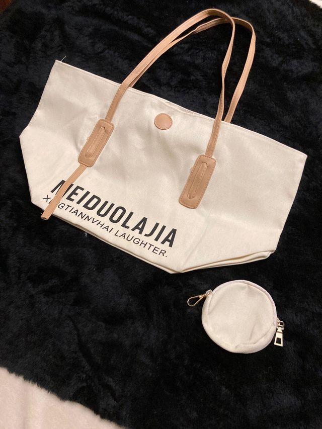 Bolso de verano de lona y polipiel