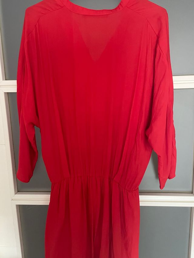 Vestido ligero rojo zara