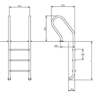 Escalera para piscina