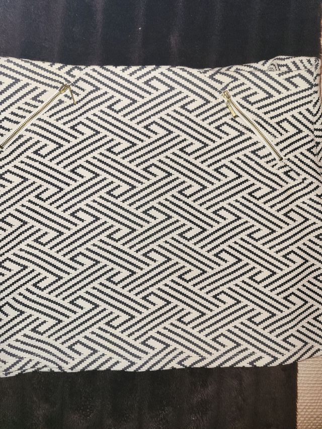 Mini falda a rayas negra y beige