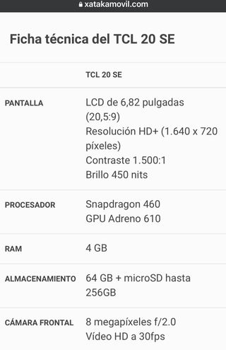 TCL 20 SE Como nuevo