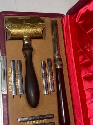 Maquinilla de afeitar cuchilla antigua 1901