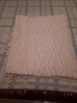 3 colchas blanca ganchillo blancas a mano