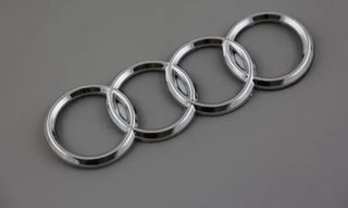 EMBLEMA PEQUEÑO LOGO AUDI PLATEADO AROS