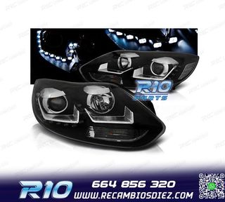 Faro Delantero Derecho H7/H1 Con Luz Diurna Para Ford Fiesta VI (a Partir De 11/2012), Con Servomotor LWR, Color Cromado
