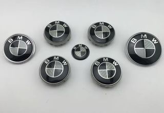 EMBLEMA CAPOT DELANTERO BMW NEGRO/PLATA 82 MM
