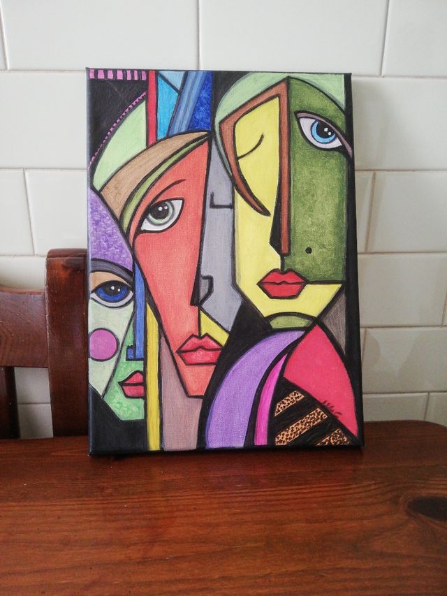 tela dipinta a mano pezzo unico