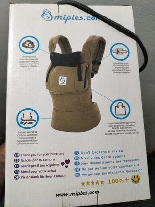 Mochila portabebés mispies usada una vez