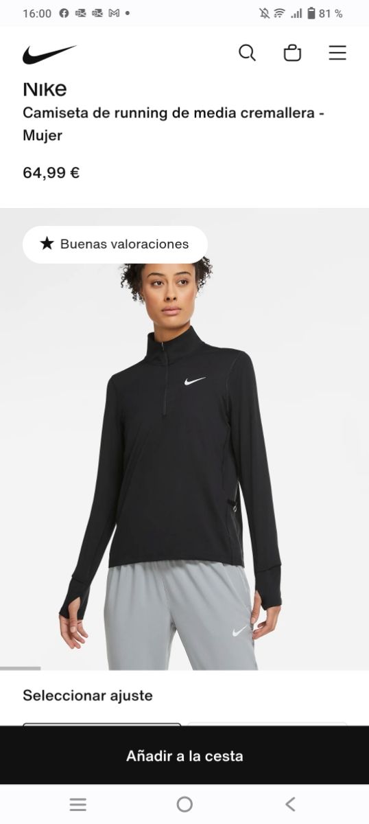 camiseta Nike manga larga