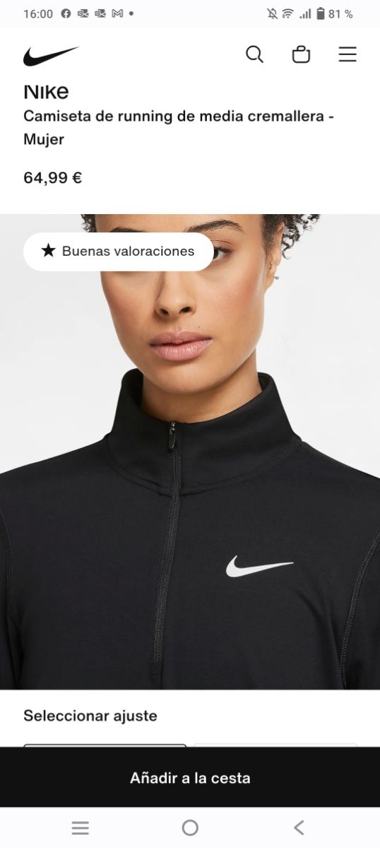 camiseta Nike manga larga