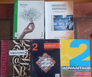 libros 2° bachillerato ciencias 15/20€ por asignat