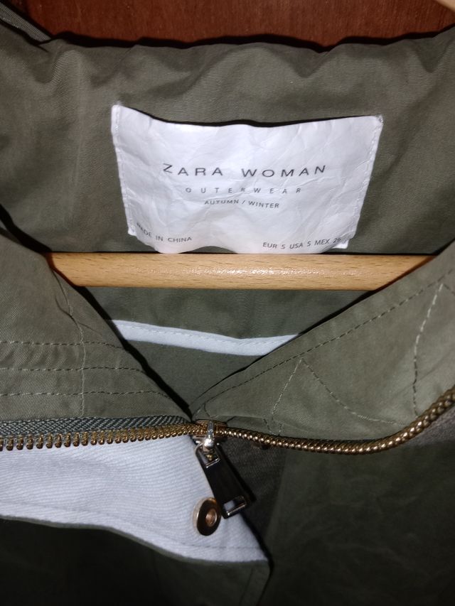chaqueta entretiempo kaki (S) Zara