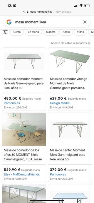 Mesa diseño Niels Gammelgaard 1980