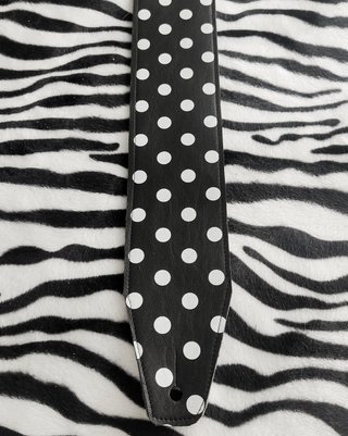 .Correa Polka dot 100% cuero vacuno guitarra bajo