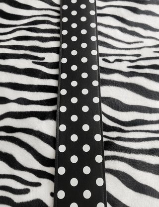 .Correa Polka dot 100% cuero vacuno guitarra bajo