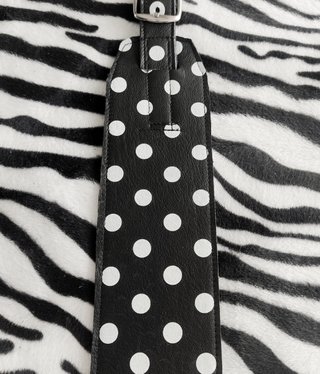 .Correa Polka dot 100% cuero vacuno guitarra bajo