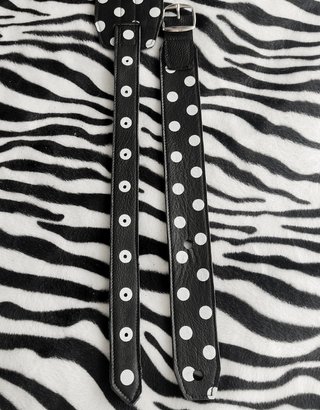 .Correa Polka dot 100% cuero vacuno guitarra bajo