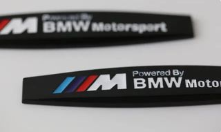 2 EMBLEMAS LOGO NEGRO MATE BMW MOTORSPORT