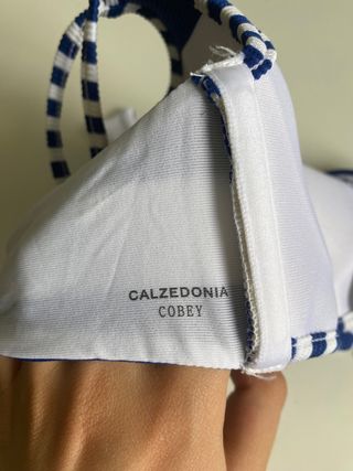 Top de bikini de rayas Calzedonia santorini