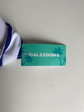 Top de bikini de rayas Calzedonia santorini