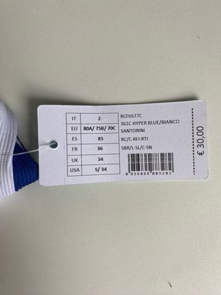 Top de bikini de rayas Calzedonia santorini