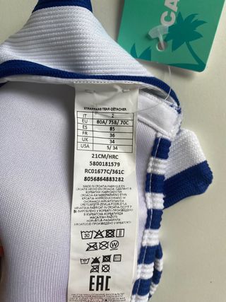 Top de bikini de rayas Calzedonia santorini