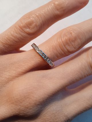 ANILLO SWAROVSKI NUEVO RODIO BLANCO 