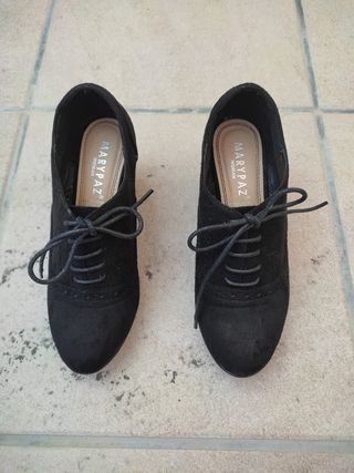 Zapatos blucher ante negro n°36
