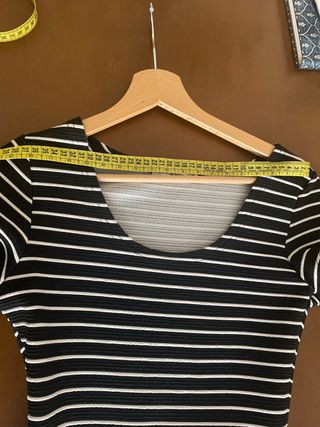 Vestido midi fiesta blanco y negro S/M