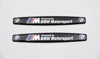 2 X EMBLEMAS BMW ///M MOTORSPORTS NEGRA