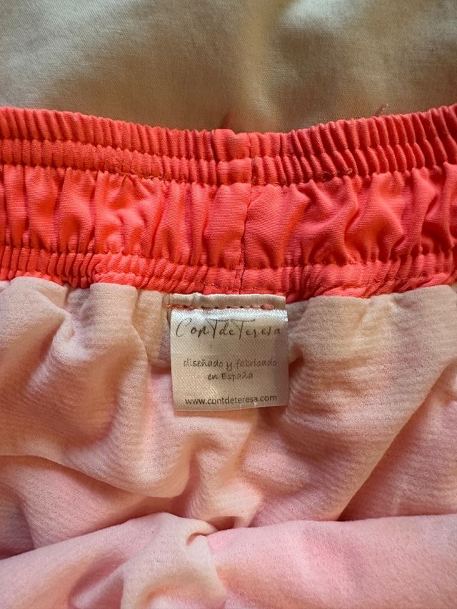 Bañador de Niño, coral y gris