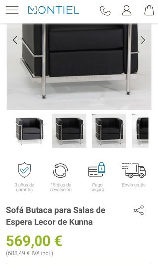Sillón butaca y mesa conjunto 2 piezas