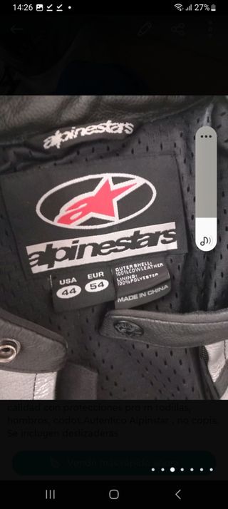 Chaqueta Moto Cuero 54