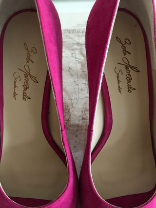Zapato Peep Toes ( fucsia )