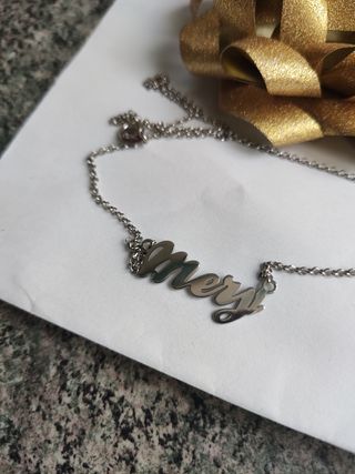 Colgante de plata con nombre