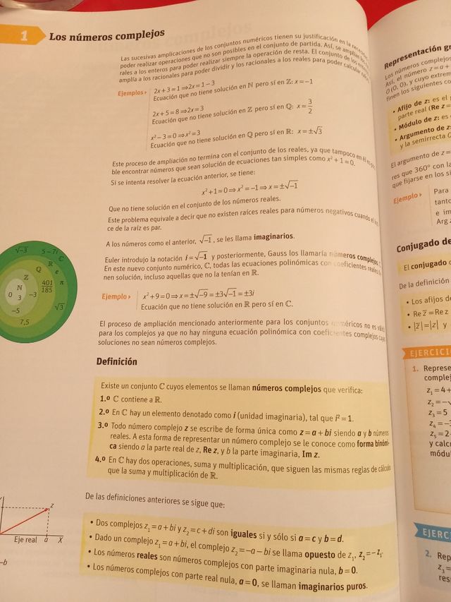 libro matemáticas I 1° Bachillerato