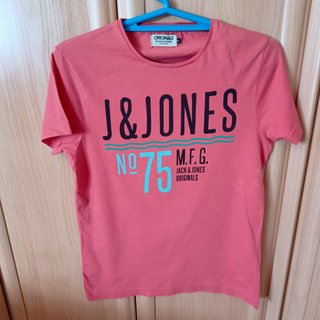 Camiseta hombre manga corta color coral talla S