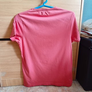 Camiseta hombre manga corta color coral talla S