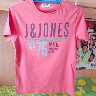 Camiseta hombre manga corta color coral talla S