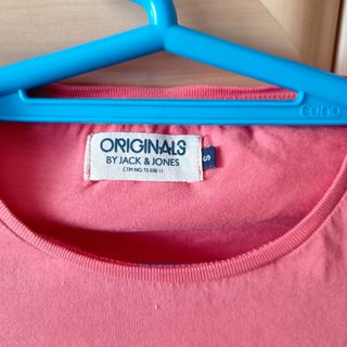 Camiseta hombre manga corta color coral talla S