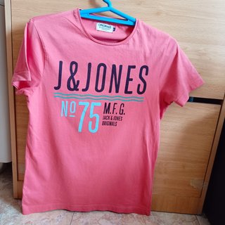 Camiseta hombre manga corta color coral talla S