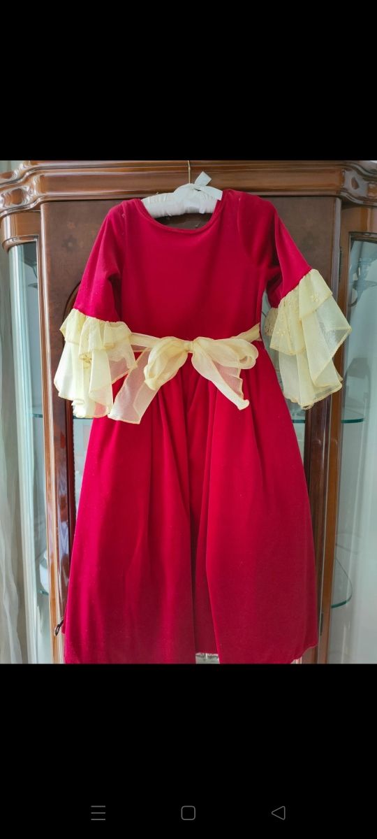 Costume carnevale la bella e labestia anni 128 cm