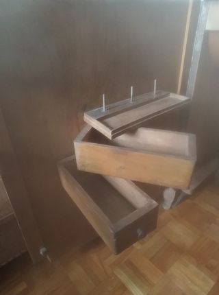 mueble de madera de máquina de coser