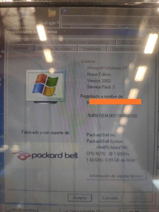 NOTEBOOK PACKARD BELL