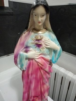 virgen sagrado corazón en escayola